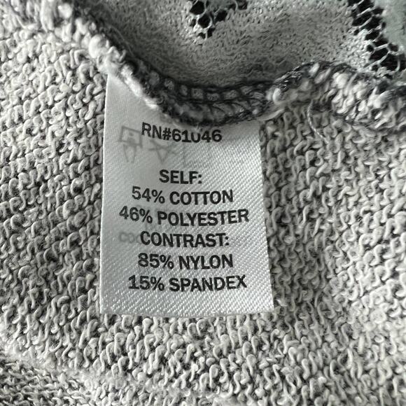 Vanity Boho Lace Gray Pullover Sweater Size M - Picture 7 of 9